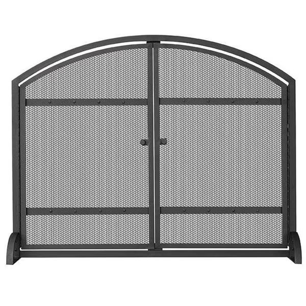 Uniflame S-1066 3 Fold Black Wrought Iron Arch Top With Doors, Uniflame, Mfr#: S-1066